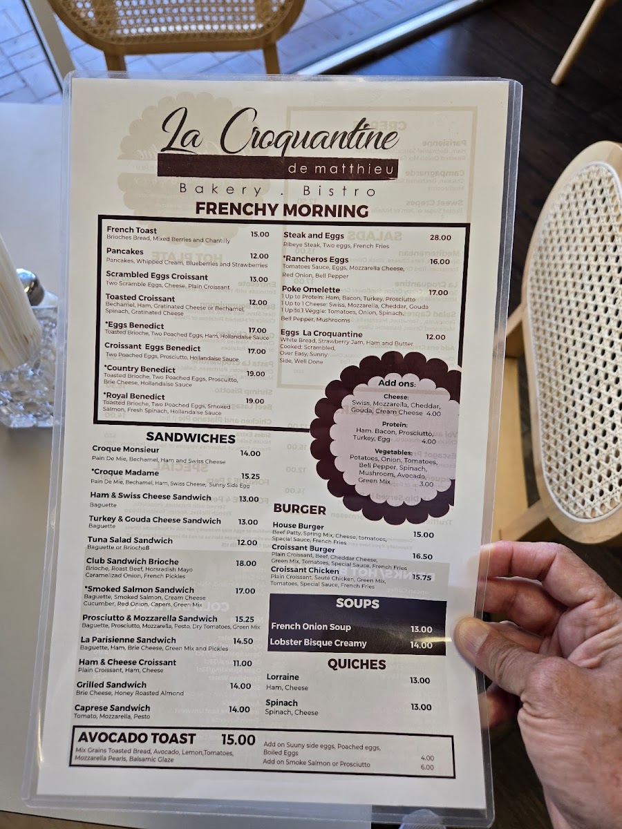 La Croquantine de matthieu Menu - Image 1