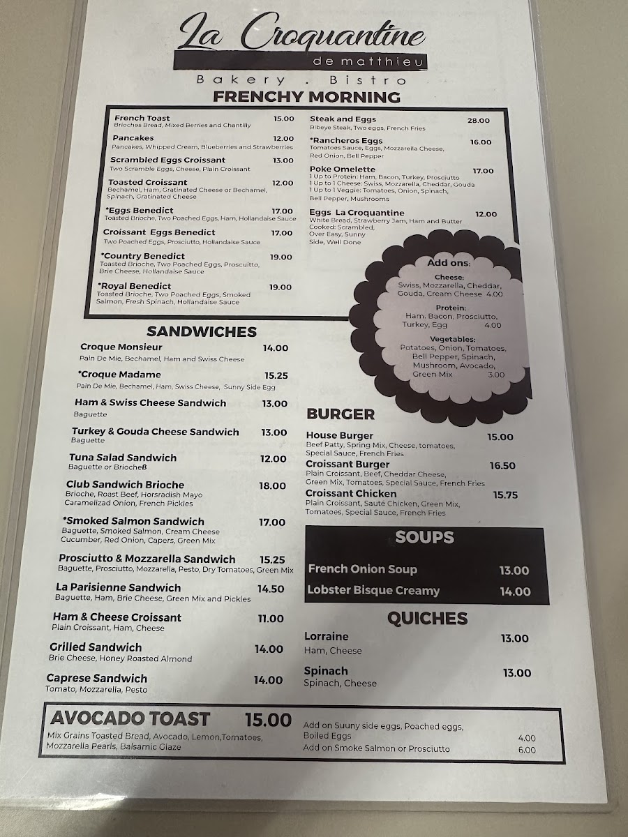 La Croquantine de matthieu Menu - Image 2